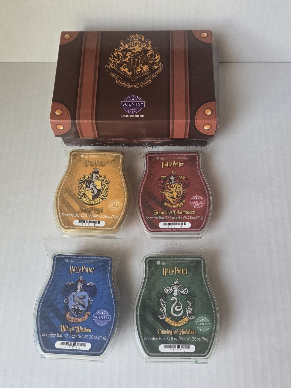 Scentsy Harry Potter Wax Bar Set — Gold, Red, Blue, Green